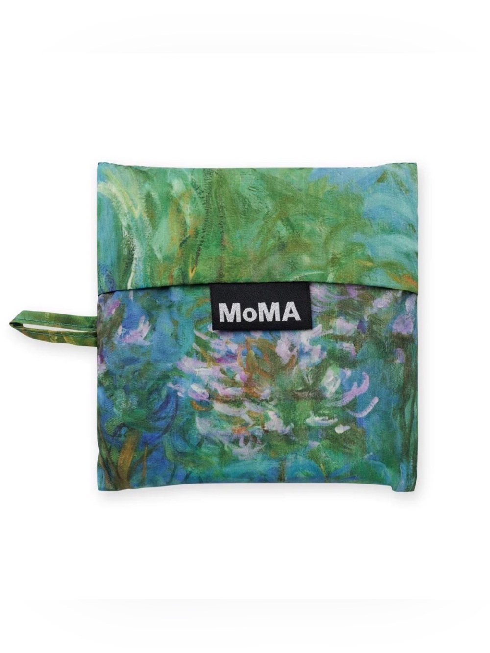 NWT BAGGU MoMA Standard Reusable Bag AGAPANTHUS CLAUDE MONET